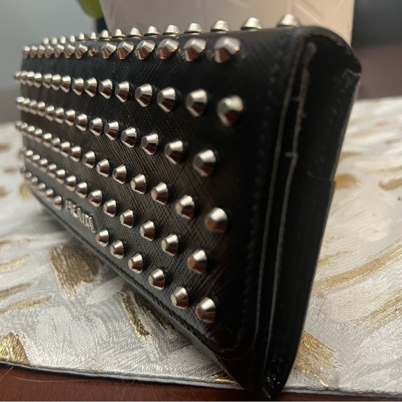 ‼️SOLD‼️PRADA Long Wallet Black Saffiano Leather studded Limited Edition - Picture 12 of 15